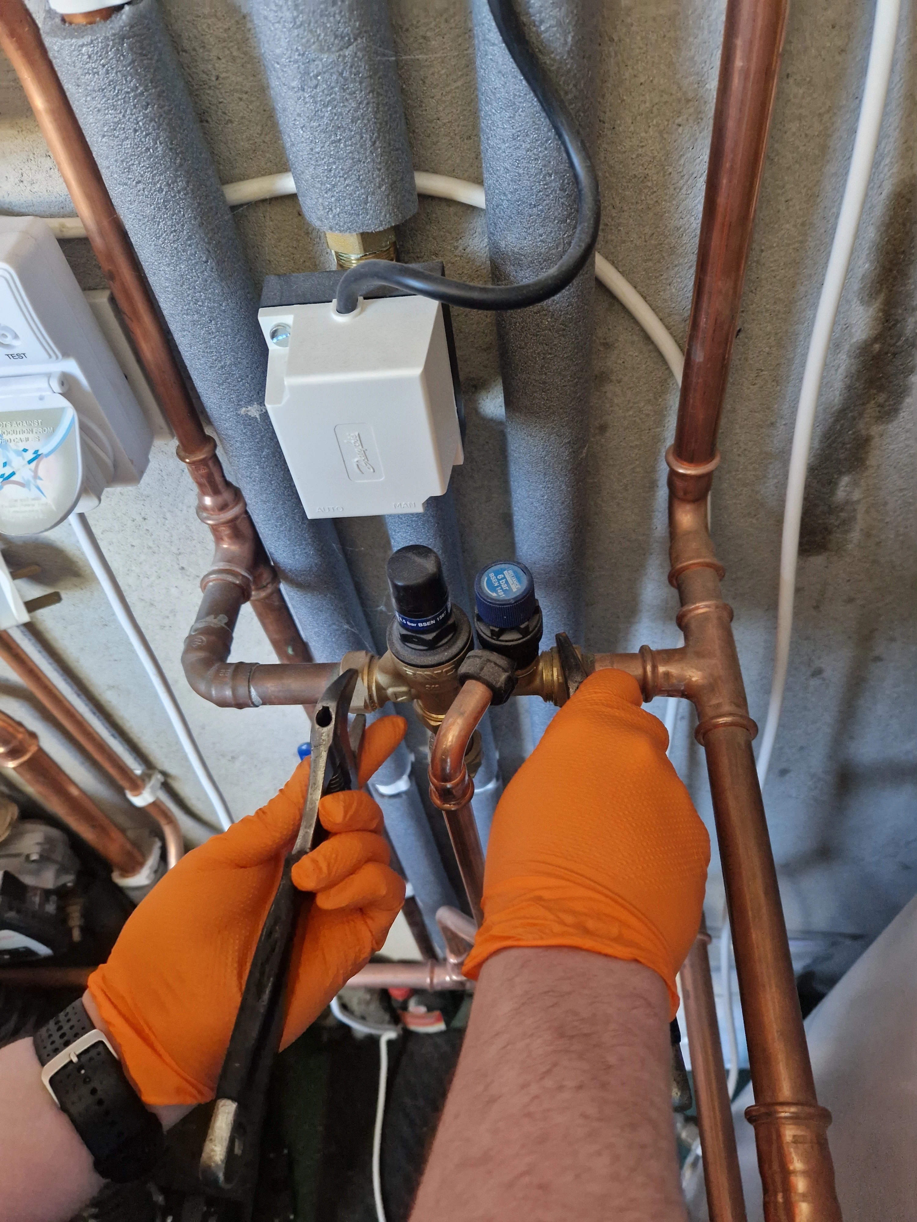 Quality copper pipework fitted during a boiler installation in Dunmurry — Kelly Heating NI
